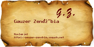 Gauzer Zenóbia névjegykártya