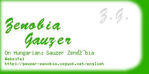zenobia gauzer business card